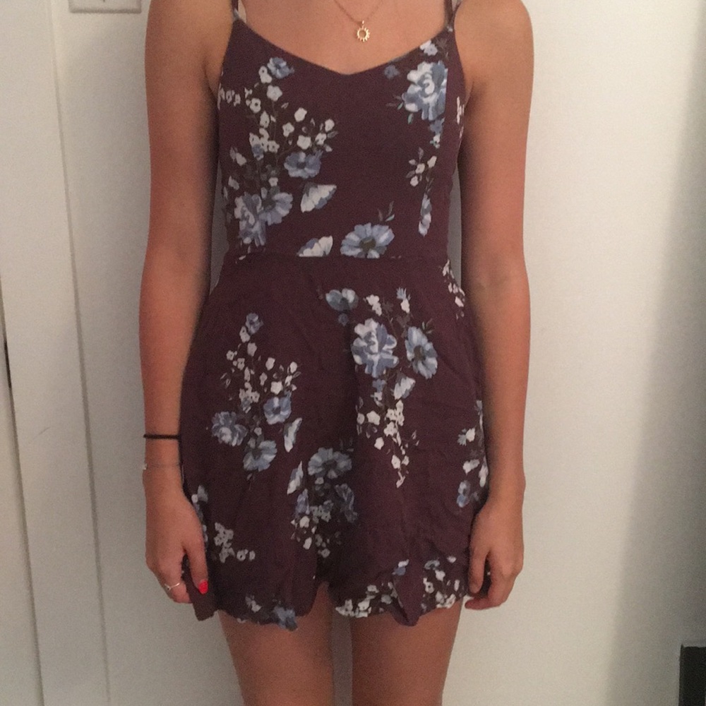 purple dress with flowers